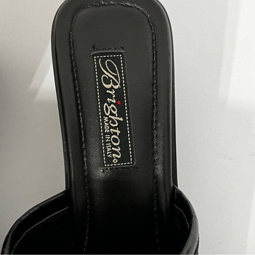 Brighton Ilsa Black Wedge Mules - Picture 4 of 7